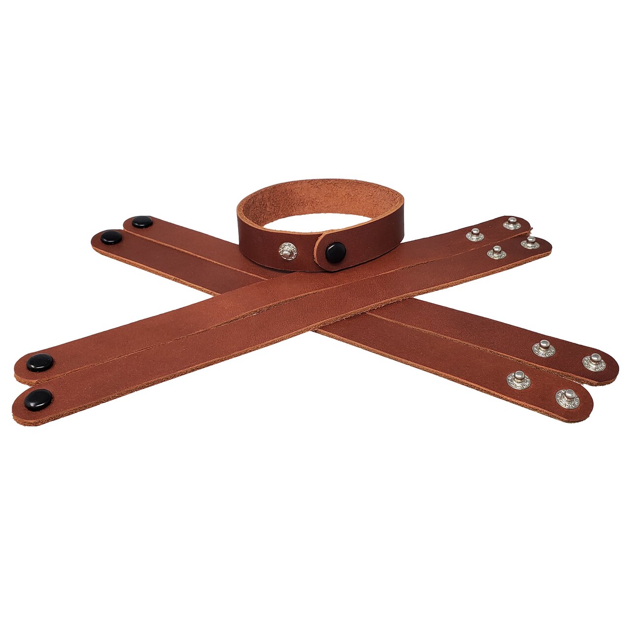 Full-Grain Latigo Leather Bracelet Blanks – 18 Colors, Adjustable Sizes, Pack of 8
